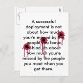 Erfolgreiche Stationierung/BLOODY BULLET HOLES Postkarte (Vorne/Hinten)