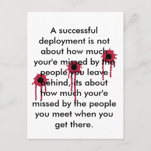 Erfolgreiche Stationierung/BLOODY BULLET HOLES Postkarte