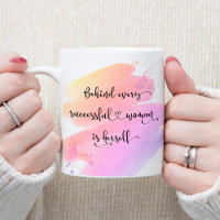 Erfolgreiche Woman Chic Pink Watercolor Typografie