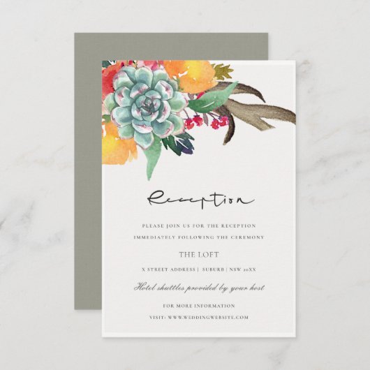 ERFOLGREICHER ANTLER BOHEMISCH ALLER EMPFANG EINLADUNG (Vorne/Hinten)