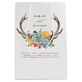 ERFOLGREICHER ANTLER BOHEMISCHE ALLURE WEDD MITTLERE GESCHENKTÜTE (Vorderseite)