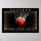 Erfolgreicher Basketball Artwork Motivierend Inspi Poster (Vorne)