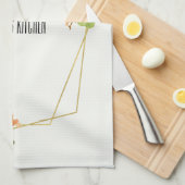 ERFOLGREICHER CACTUS ORANGE FLORAL WATERCOLOR WREA GESCHIRRTUCH (Viertel Falte)