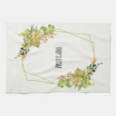 ERFOLGREICHER CACTUS ORANGE FLORAL WATERCOLOR WREA GESCHIRRTUCH (Horizontal)