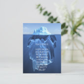 Erfolgreicher Eisberg - motivieren, inspiriert Postkarte (Stehend Vorderseite)