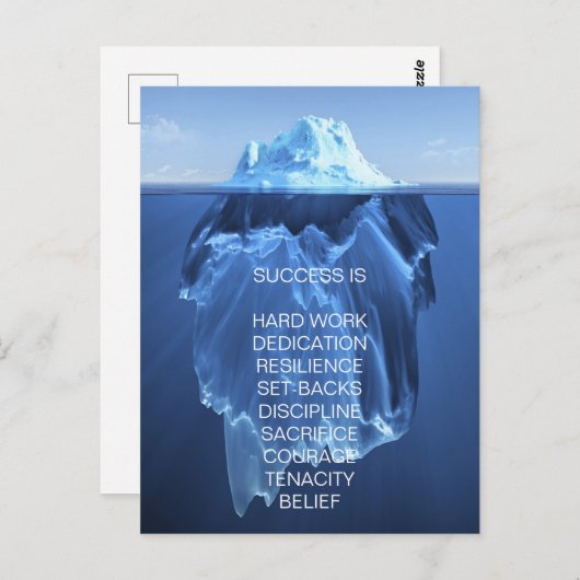 Erfolgreicher Eisberg - motivieren, inspiriert Postkarte (Vorne/Hinten)