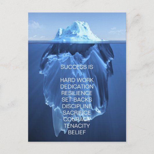 Erfolgreicher Eisberg - motivieren, inspiriert Postkarte (Vorderseite)