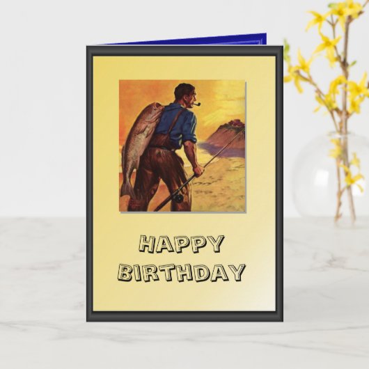 Erfolgreicher Fischer Karte (Gelbe Blume)