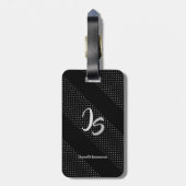 "Erfolgreicher Geschäftsmann" Persönliche Silver M Gepäckanhänger (Rückseite vertikal)