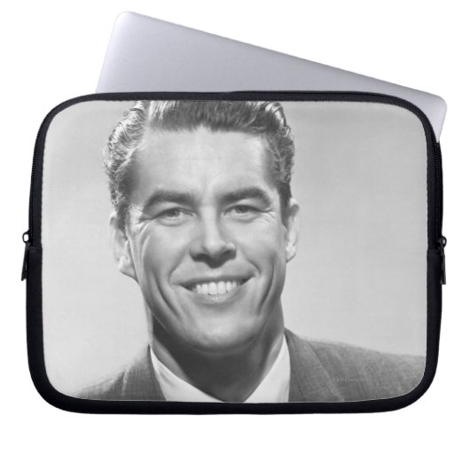 Erfolgreicher Mann Laptopschutzhülle (Vorderseite)