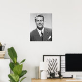 Erfolgreicher Mann Poster (Heimbüro)