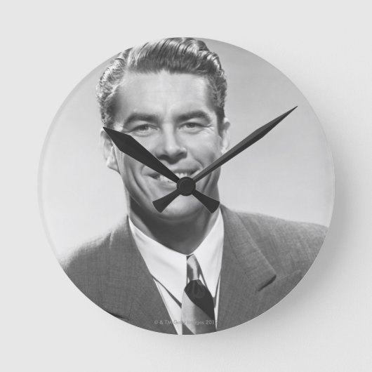 Erfolgreicher Mann Runde Wanduhr (Vorderseite)