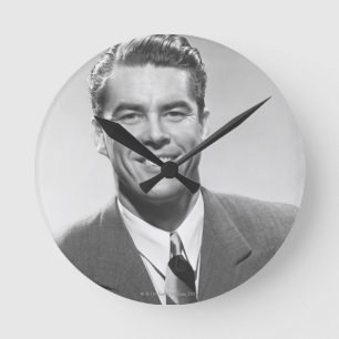 Erfolgreicher Mann Runde Wanduhr