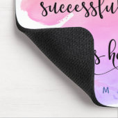 Erfolgreicher Name der weiblichen rosa Wasserfarbe Mousepad (Ecke)