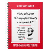 ERFOLGREICHER PLANER Disraeli Inspirationsskriptur Notizblock (Vorderseite)