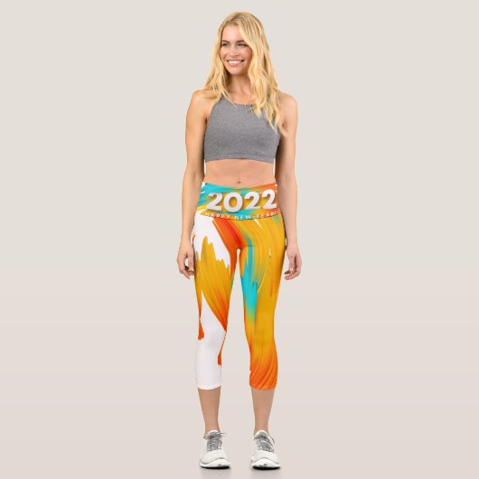 Erfolgreiches 2022 neues Jahr Low-Top-Sneakers Capri Leggings (Vorderseite)