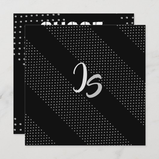 Erfolgreiches Businessman Personal Silver Monogram Einladung (Vorne/Hinten)