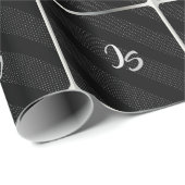Erfolgreiches Businessman Personal Silver Monogram Geschenkpapier (Rolleneckpunkt)