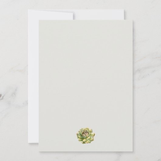 ERFOLGREICHES CACTUS-BRAUTPARTY EINLADUNG (Rückseite)