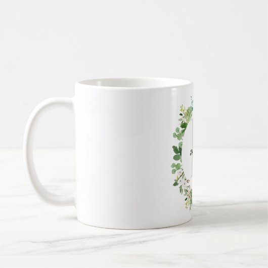 ERFOLGREICHES EUCALYPTUS FOLIAGE WATERCOLOR-MONOGR KAFFEETASSE (Links)