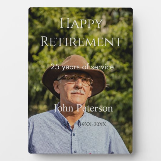 Erfolgreiches Foto Jahr der Dienstjahre Fotoplatte (Vorderseite)