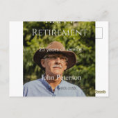 Erfolgreiches Foto Jahr der Dienstjahre Postkarte (Rückseite)