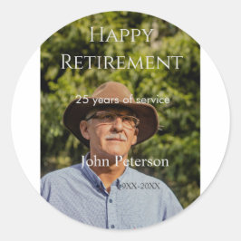 Erfolgreiches Foto Jahr der Dienstjahre Runder Aufkleber