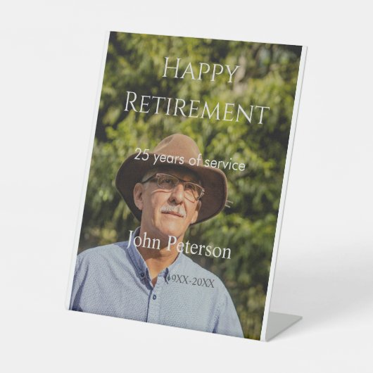 Erfolgreiches Foto Jahr der Dienstjahre Sockelschild (Vorderseite)