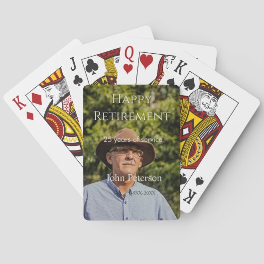 Erfolgreiches Foto Jahr der Dienstjahre Spielkarten (Rückseite)