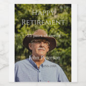 Erfolgreiches Foto Jahr der Dienstjahre Weinetikett (Einzelnes Label)