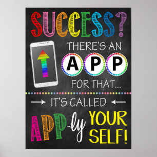 Erfolgreiches Motivierend Klassenzimmer-Poster Poster