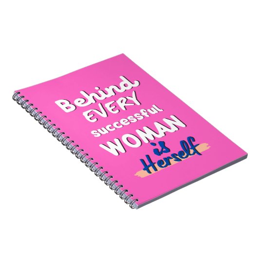 Erfolgreiches weibliches Notebook Notizblock (Rechte Seite)