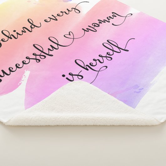 Erfolgreiches weibliches Skript Pink Watercolor Om Sherpadecke (3/4)