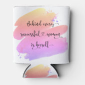 Erfolgreiches weibliches Skript Rosa Lila Wasserfa Dosenkühler (Vorderseite)