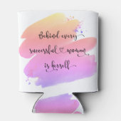 Erfolgreiches weibliches Skript Rosa Lila Wasserfa Dosenkühler (Rückseite)