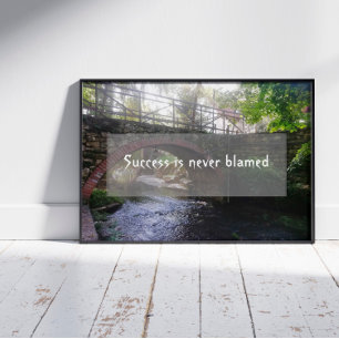 Erfolgreiches Weisheit Sprichwort Bridge Foto Post Poster