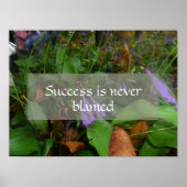 Erfolgreiches Weisheit Sprichwort Foto Poster (Vorne)