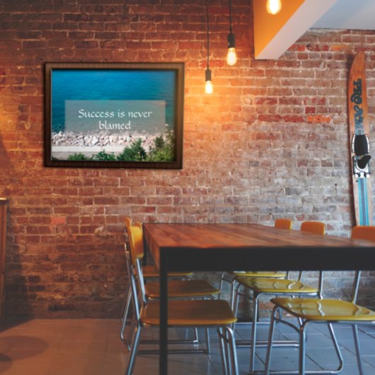 Erfolgreiches Weisheit Sprichwort Foto Poster