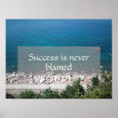 Erfolgreiches Weisheit Sprichwort Foto Poster (Vorne)