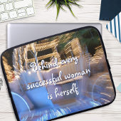 Erfolgreiches Woman Quote Script Gold Coach Foto Laptopschutzhülle