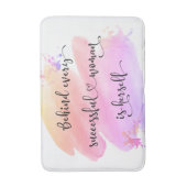 Erfolgreiches Zitatskript der Frau Rosa Wasserfarb Badematte (Vorderseite Vertikal)