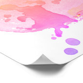 Erfolgreiches Zitatskript für Frauen Rosa Wasserfa Poster (Ecke)