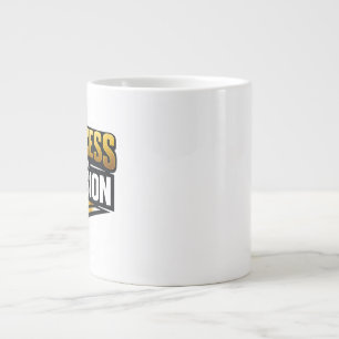 Erfolgs-Gold-Typografie auf Schwarz Jumbo-Tasse
