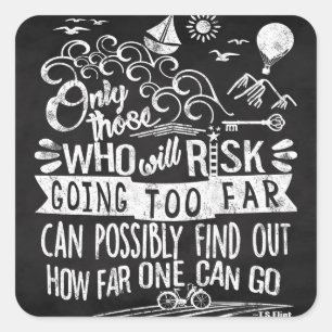 Erfolgs-Leistungs-Ausdauer-Typografie-Zitat Quadratischer Aufkleber