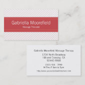 Erfolgs-Linie rote Massage-Therapie-Visitenkarten Visitenkarte (Vorne/Hinten)