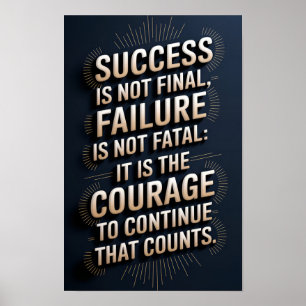 Erfolgs- & Mut-Motivierend Poster