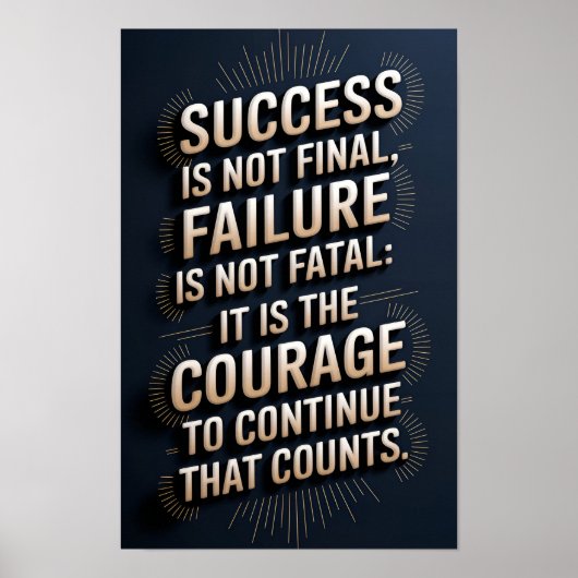 Erfolgs- & Mut-Motivierend Poster (Vorne)