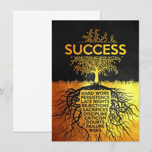 Erfolgs-Tree-Fehler Einladung (Vorne/Hinten)