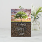 Erfolgsbaum Einladung (Stehend Vorderseite)