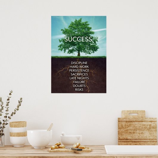 Erfolgsbaum Motivierend Poster (Küche)